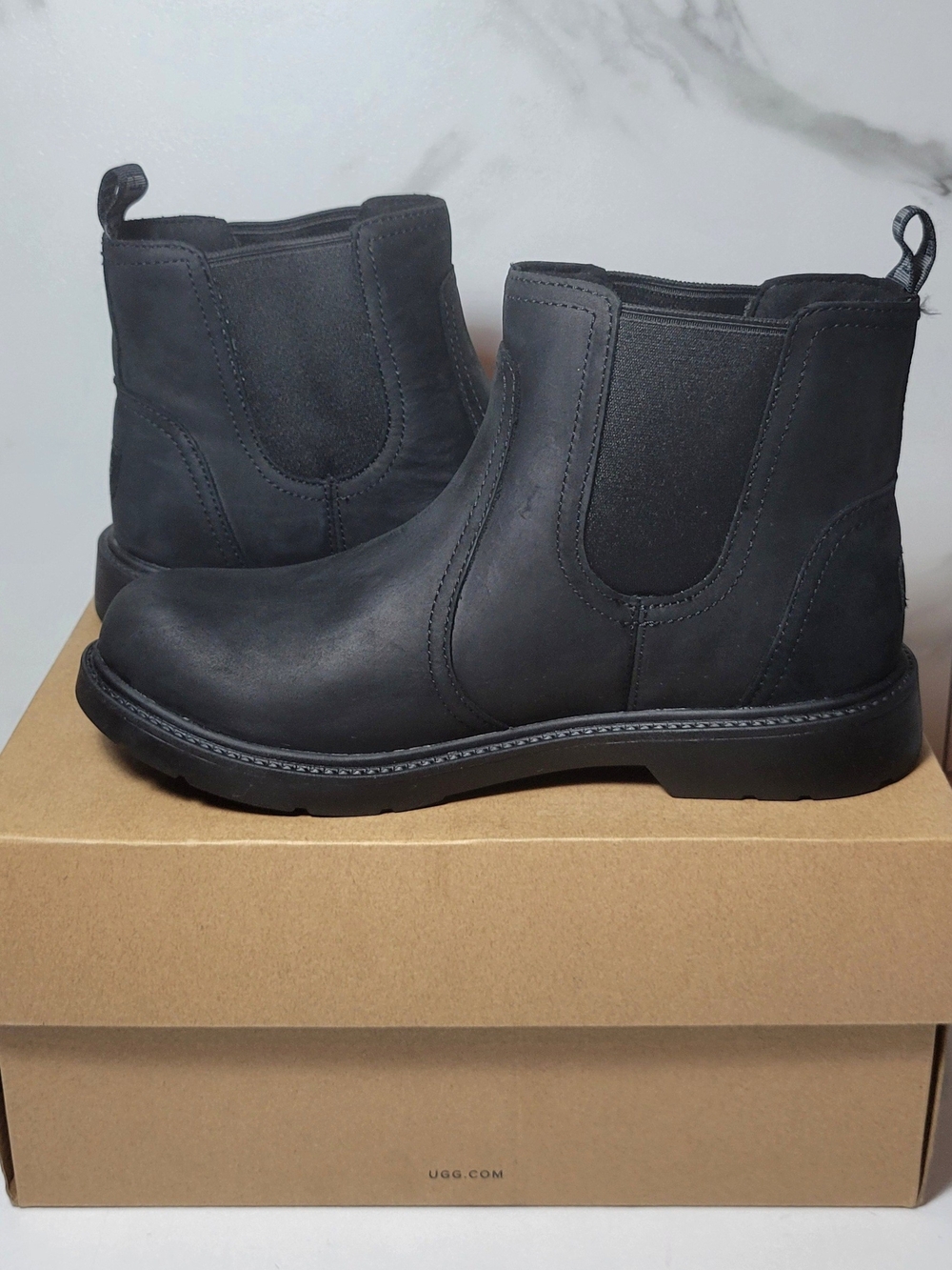 UGG Bolden Weather Chelsea Boots Black Kids Size 4 NWOT